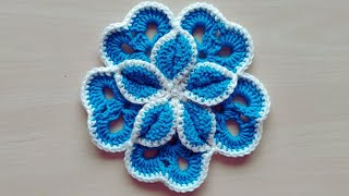 Crochet Unique Beautiful 3D Flower