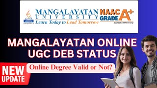 Is Mangalayatan University Online Valid? Mangalayatan University UGC-DEB Status ? #muonline