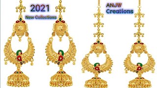 South Indian Temple Jewellery,1-gramgold Plated Earings, ANJW Creations,Link⬇️Discreption, #Shorts