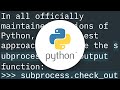 Running shell command and capturing the output
