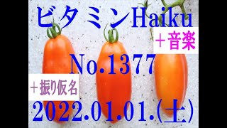 今日の俳句＋音楽。ビタミンHaiku。No.1377。2022.01.01.(土曜日)