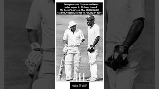 Sunil Gavaskar and Viv Richards at Chepauk stadium Madras on January 27, 1988 #cricketshort #india