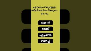 ഭാഗ്യമുള്ള സ്ത്രീകൾ ജനിക്കുന്ന മാസം#gk# പൊതുവിജ്ഞാനം#Eduplus#