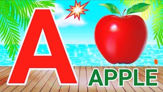 Phonics Song | A For APPLE 🍎 Yummy Fruits Apple and Bananas | KIDS SONGS and Nursery ABCD