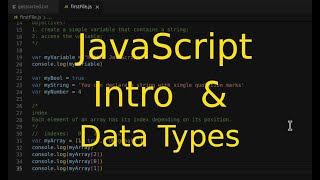 JavaScript Intro | Data Types | Beginners