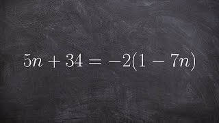 Solving a linear equation with a variable on both sides