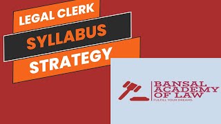 PSSSB LEGAL CLERK exam STRATEGY | Law Clerk Syllabus 2024