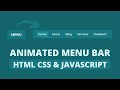 Animated Menu Bar using HTML CSS only | CodingNepal