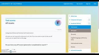 UC Application: Test Scores