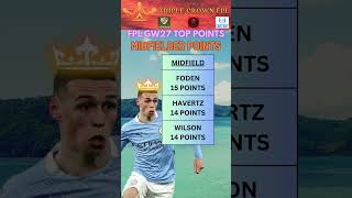 FPL GW27 TOP POINTS SCORERS