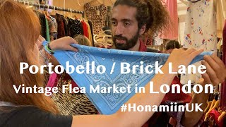 【vlog】London Vintage Flea Market | Portobello | Brick Lane | Local Pub ロンドン蚤の市 ヴィンテージマーケット巡り ローカルパブ