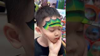 I have used up several triceratops split cakes #facepaint #facepainting #children #paintingtutorial