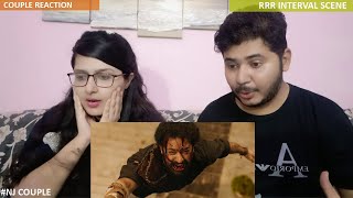 Couple Reaction on RRR Mass Interval Fight Scene Reaction | JR NTR, Ram Charan