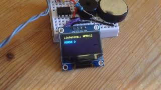 Homebrew Morse Code Decoder for the Attiny85 (Arduino) and OLED