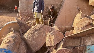 PLAYING with GIANT Rocks! ASMR Rock Quarry CRUSHING Operations - Primary Jaw Crusher in Action.