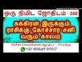 சுக்கிரன் இருக்கும் ராசியில் கோச்சார சனி one minute astrology astro su suresh ஜோதிடம்