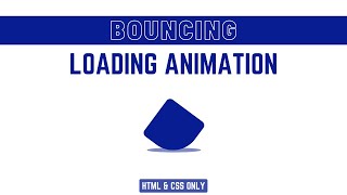 Make Bouncing Block Loader Animation in HTML & CSS | Jumping Box Loading