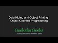 Python Programming Tutorial | Object Oriented Programming in Python - Part 2 | GeeksforGeeks