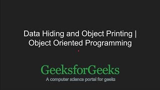 Python Programming Tutorial | Object Oriented Programming in Python - Part 2 | GeeksforGeeks