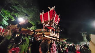 圧巻の差し上げ！！令和４年１０月１４日　枚岡神社秋郷祭　客坊ふとん太鼓①