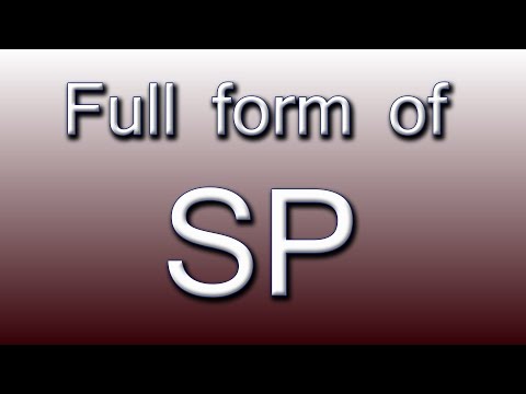 What is the full form of SP?