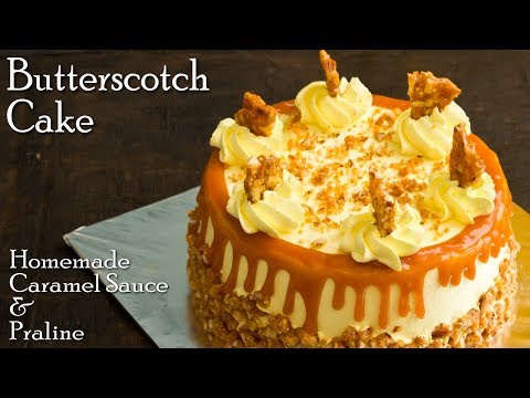 Butterscotch Cake Recipe | Homemade Butterscotch Sauce & Praline |Caramel Cake ~ The Terrace Kitchen Butterscotch Cake Recipe | Homemade Butterscotch Sauce & Praline |Caramel Cake ~ The Terrace Kitchen