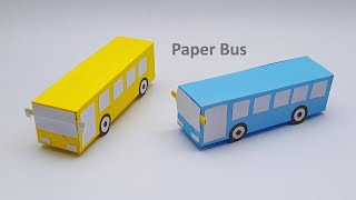 How To Make Paper Mini Toy Bus | Paper Craft Easy Ideas | DIY Handmade Paper Bus Making Tutorial