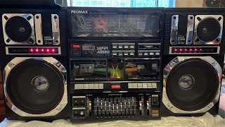 Promax J1 Super Jumbo vintage 80s boombox ghettoblaster Radio Raheem