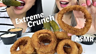 *EXTREME CRUNCH | DEEP FRIED ONION RINGS | N.E Lets Eat \u0026 SAS ASMR