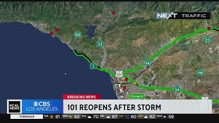 101 Freeway opens after storm