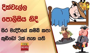 දික්වැල්ල පොලිසිය නිදි - සිර මැදිරියේ කම්බි කපා කුඩ්ඩෝ 3ක් පැන යති - Hiru News