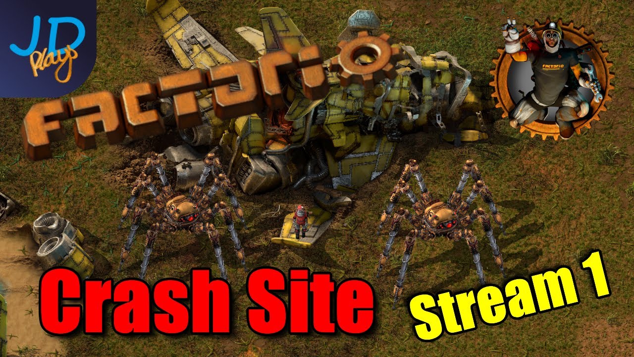 Factorio Crash Site Live Stream 1 Youtube