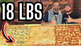 MASSIVE 16 LB PIZZA! CAN WE SET A NEW RECORD EATING THE HEAVIEST PIZZA IN LAS VEGAS?!