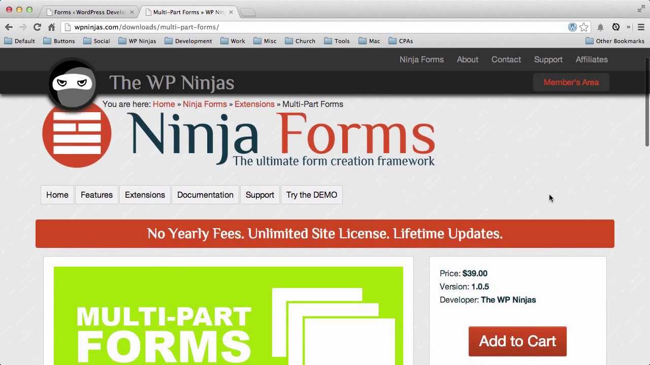 Ninja Forms Creating Multi Part Forms Youtube
