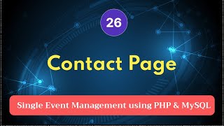 Single Event Management with PHP, MySQL - Contact Page (Part 26)