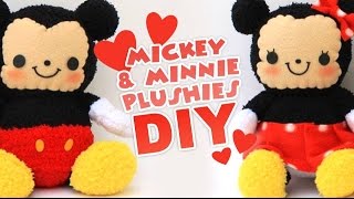 DIY Mickey & Minnie Sock Plushes | Valentine's Collab