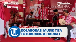 Kolaborasi Musik Tifa Totobuang \u0026 Hadrat Iringi Kedatangan Tamu Upacara HUT ke 77 Provinsi Maluku