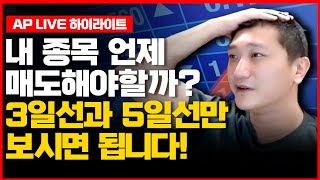 내 종목 언제 매도해야할까? 3일선과 5일선만 보시면 됩니다!