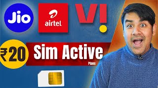 ₹ 20 Only - Sim Active Plans - Jio, Airtel, Vi & BSNL (Secret)