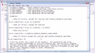 PHP Tutorial # 15 More on Error Reporting