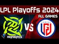 NIP vs LGD Highlights ALL GAMES | LPL Playoffs 2024 | Ninjas in Pyjamas vs LGD Gaming by Onivia