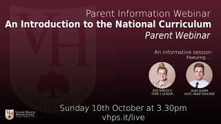 VHPS Year 1 - Introduction to the National Curriculum