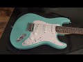 squier stratocaster review tropical turquoise with sound demo