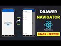 #5 Drawer Navigation in React Native | React Native Tutorial | React Navigation Merge Stack & Drawer