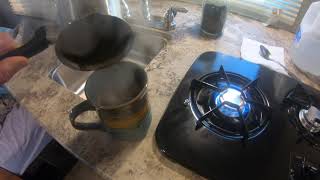 Turkish Coffee in a Camper and with a Microwave