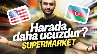 Eyni məhsullardan səbət yığdım. Amerikada market qiymətləri.