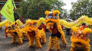 ĐOÀN LÂN SƯ RỒNG NAM WAH làm lễ khai quang điểm nhãn tại chùa Bà Thiên Hậu (BD) - Múa lân 2024