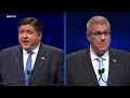 Gov. Pritzker, Darren Bailey face off in heated 1st debate