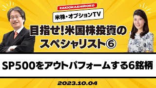 【ザキオカ＆ひろこの米株・オプションTV＃6】SP500をアウトパフォームする6銘柄   （岡崎良介×大橋ひろこ）