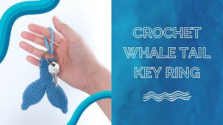 Crochet Whale Tail Key Ring